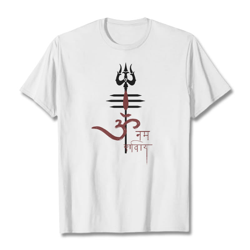 OM NAMAH SHIVAYA Trident Cotton Tee T-shirt