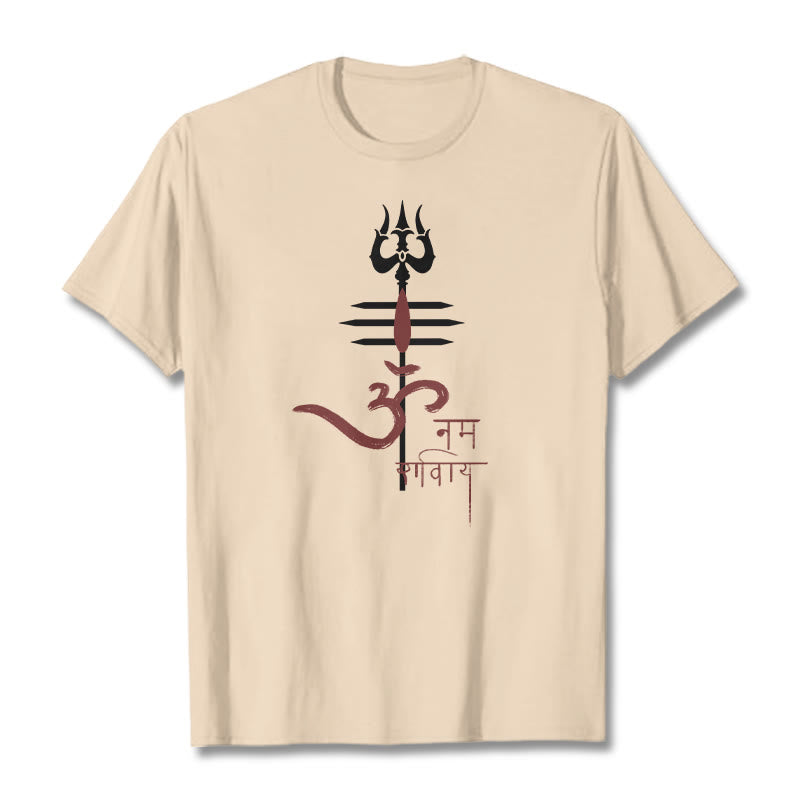 OM NAMAH SHIVAYA Trident Cotton Tee T-shirt