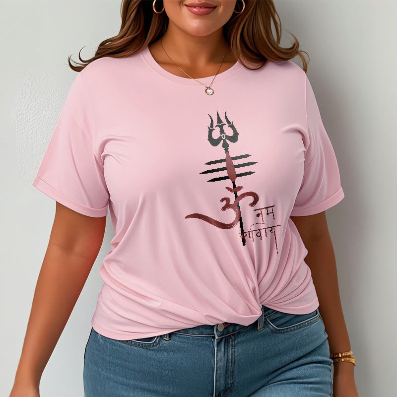 OM NAMAH SHIVAYA Trident Cotton Tee T-shirt