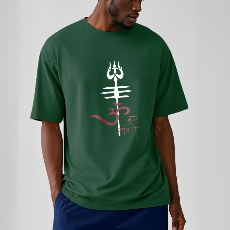 OM NAMAH SHIVAYA Trident Cotton Tee T-shirt