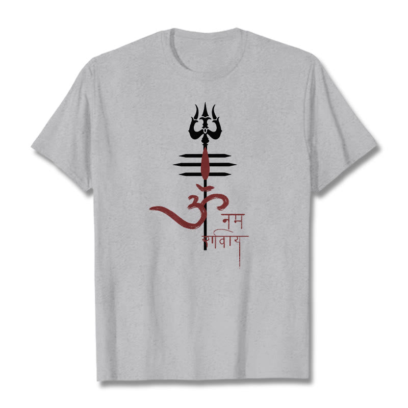 OM NAMAH SHIVAYA Trident Cotton Tee T-shirt