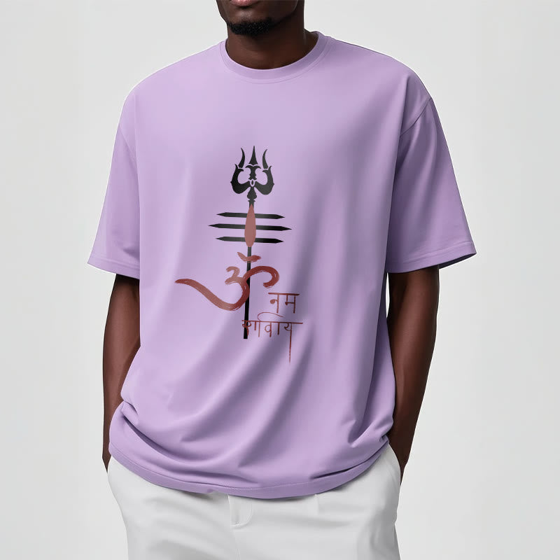 OM NAMAH SHIVAYA Trident Cotton Tee T-shirt