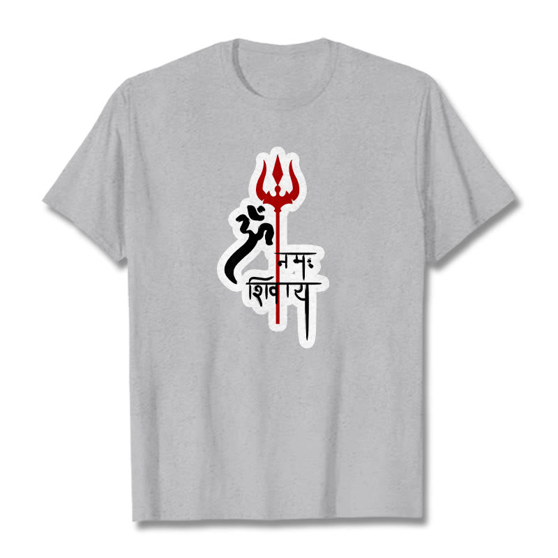 Pure Cotton Sacred Trident Graphic Meditation Tee