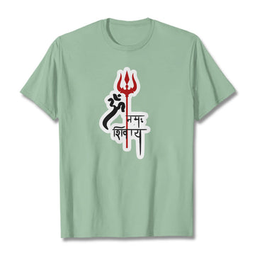 Pure Cotton Sacred Trident Graphic Meditation Tee