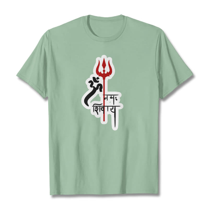 Pure Cotton Sacred Trident Graphic Meditation Tee