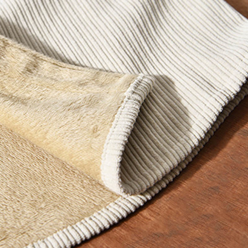 Men's Long Sleeve Fleece Lined With Pocket Corduroy Comfortable Shirt