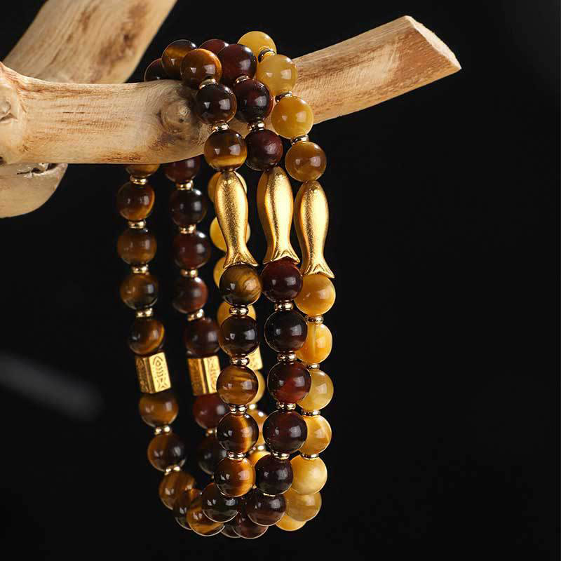 Tiger Eye Koi Fish Courage Bracelet
