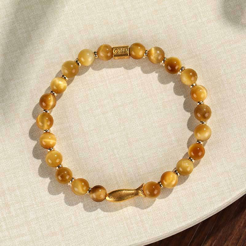 Tiger Eye Koi Fish Courage Bracelet