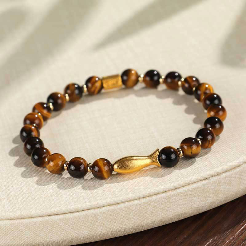 Tiger Eye Koi Fish Courage Bracelet