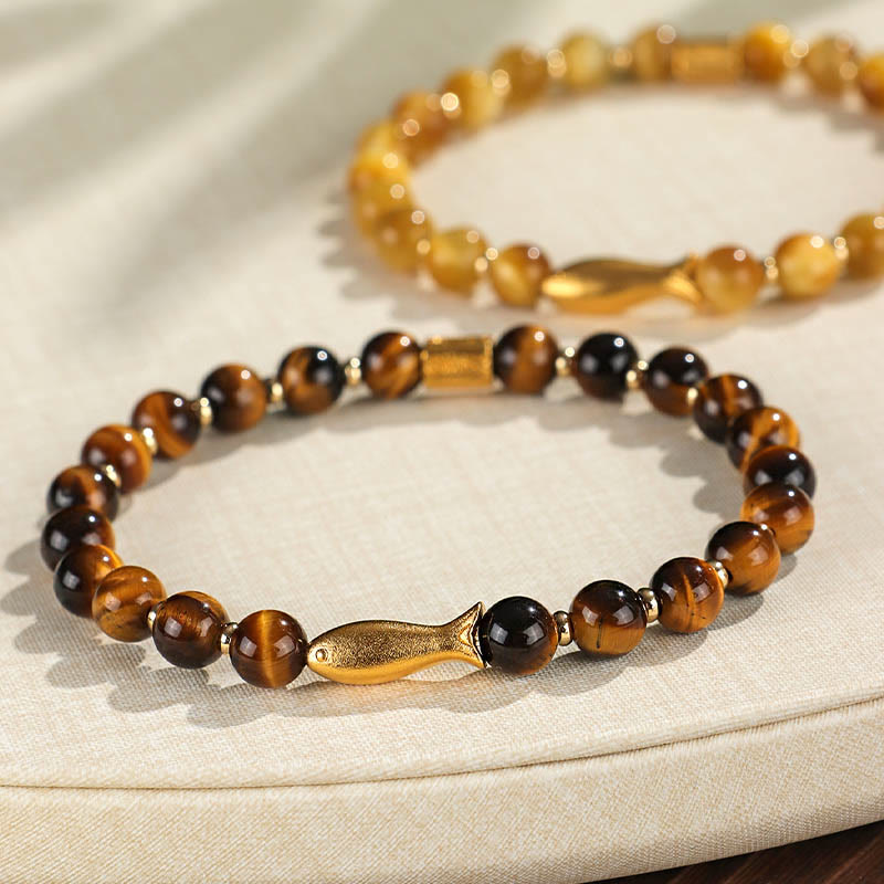 Tiger Eye Koi Fish Courage Bracelet