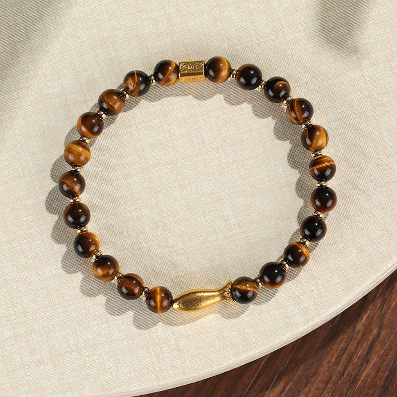 Tiger Eye Koi Fish Courage Bracelet