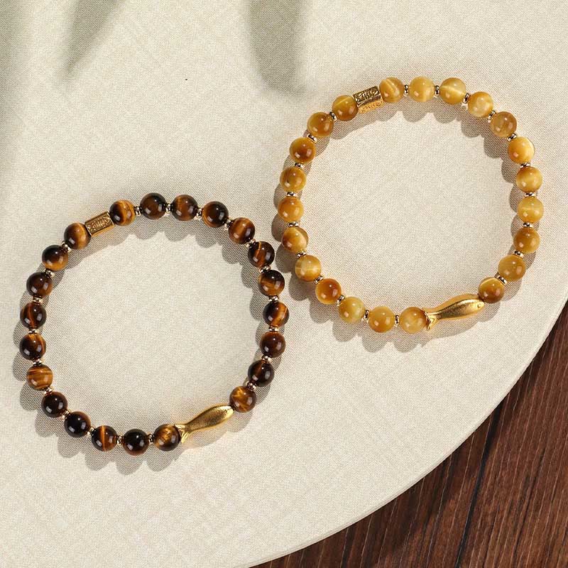 Tiger Eye Koi Fish Courage Bracelet