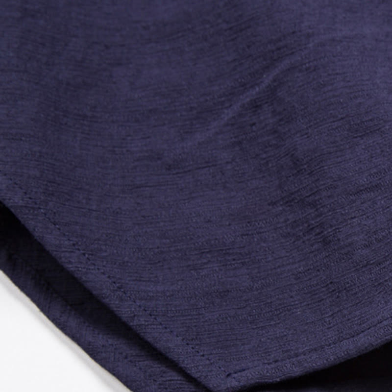 Breathable Cotton Linen V-Neck Grounding Cardigan Shirt