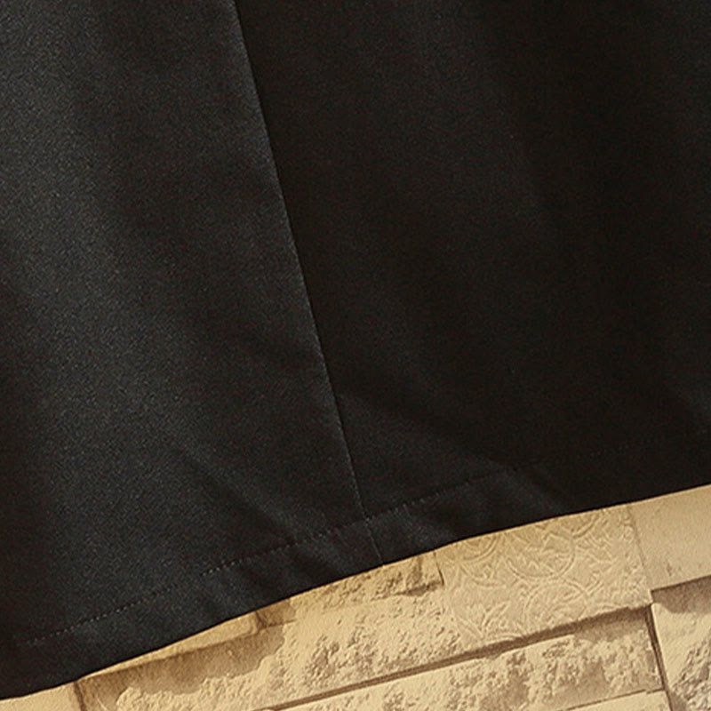 Embroider Dragon Phoenix Casual Frog-button Cotton Men's Jacket Shirt Clothing