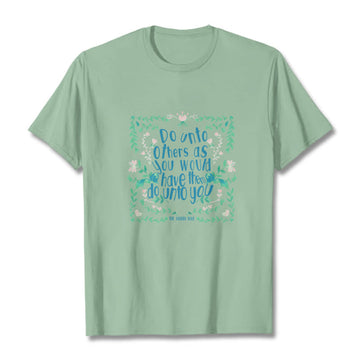 Tactile Cotton Golden Rule Graphic Meditation Tee