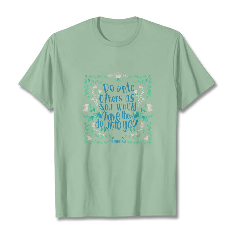 Tactile Cotton Golden Rule Graphic Meditation Tee