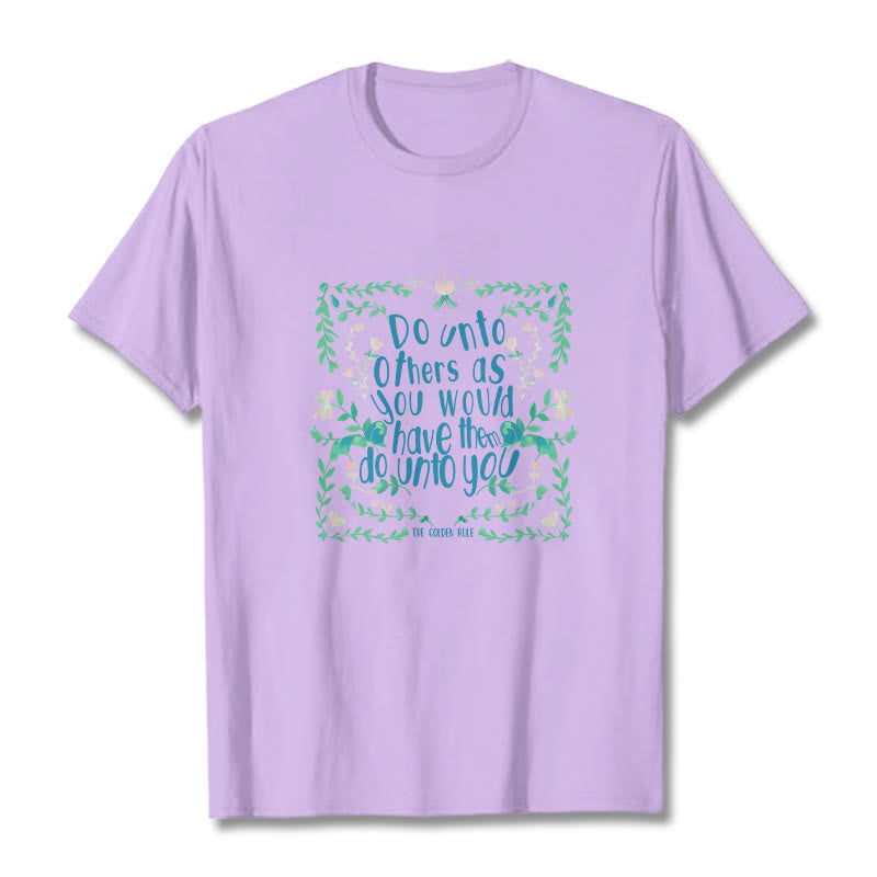 Tactile Cotton Golden Rule Graphic Meditation Tee