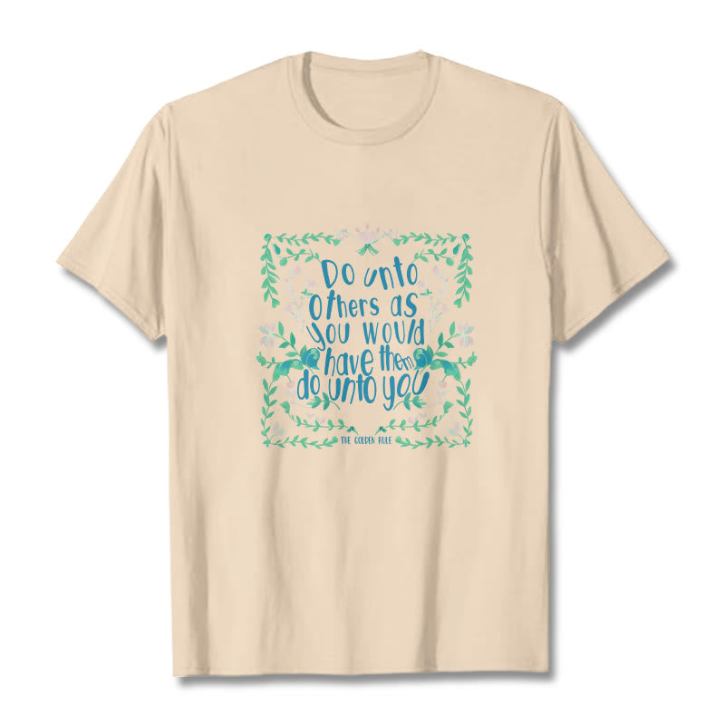 Tactile Cotton Golden Rule Graphic Meditation Tee