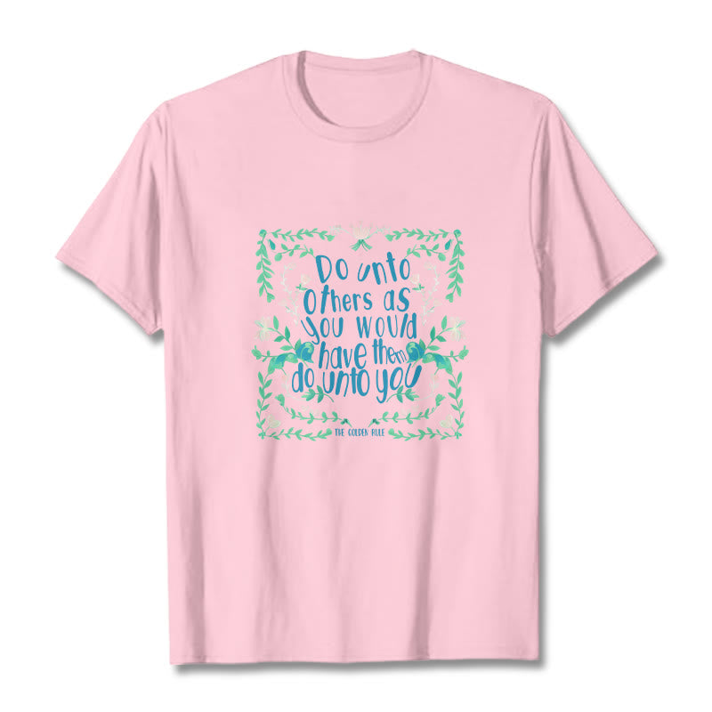 Tactile Cotton Golden Rule Graphic Meditation Tee