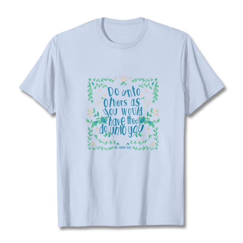 Tactile Cotton Golden Rule Graphic Meditation Tee