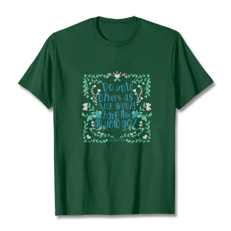 Tactile Cotton Golden Rule Graphic Meditation Tee