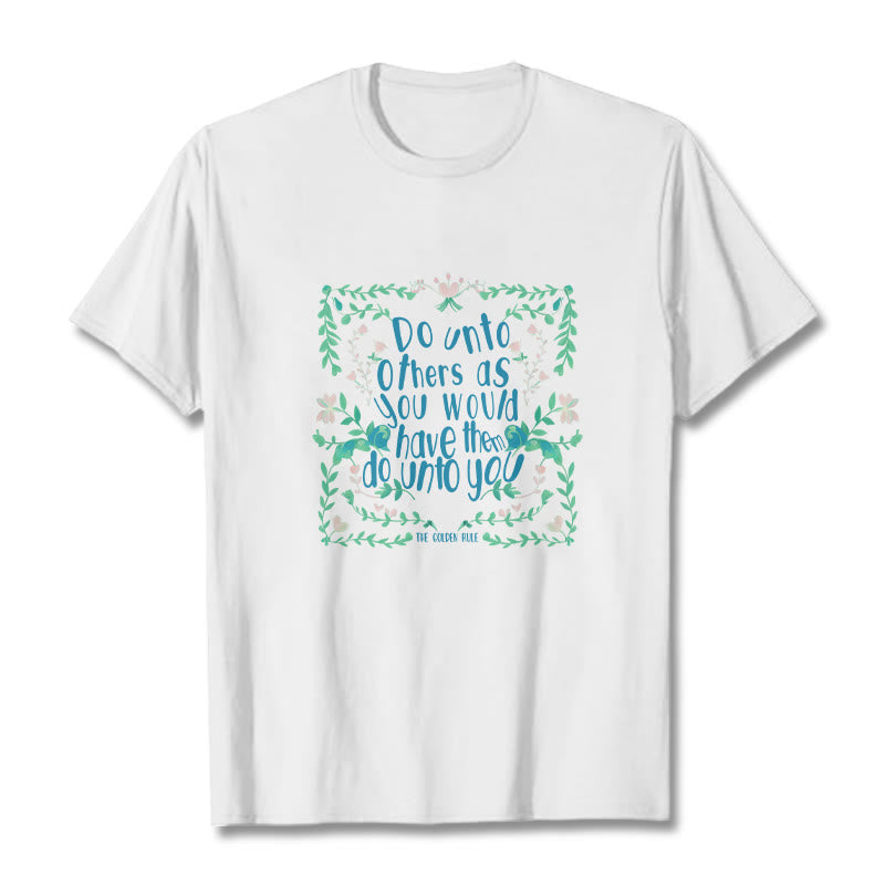 Tactile Cotton Golden Rule Graphic Meditation Tee