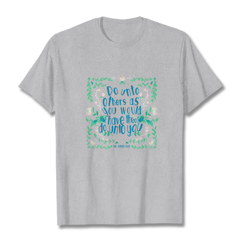 Tactile Cotton Golden Rule Graphic Meditation Tee