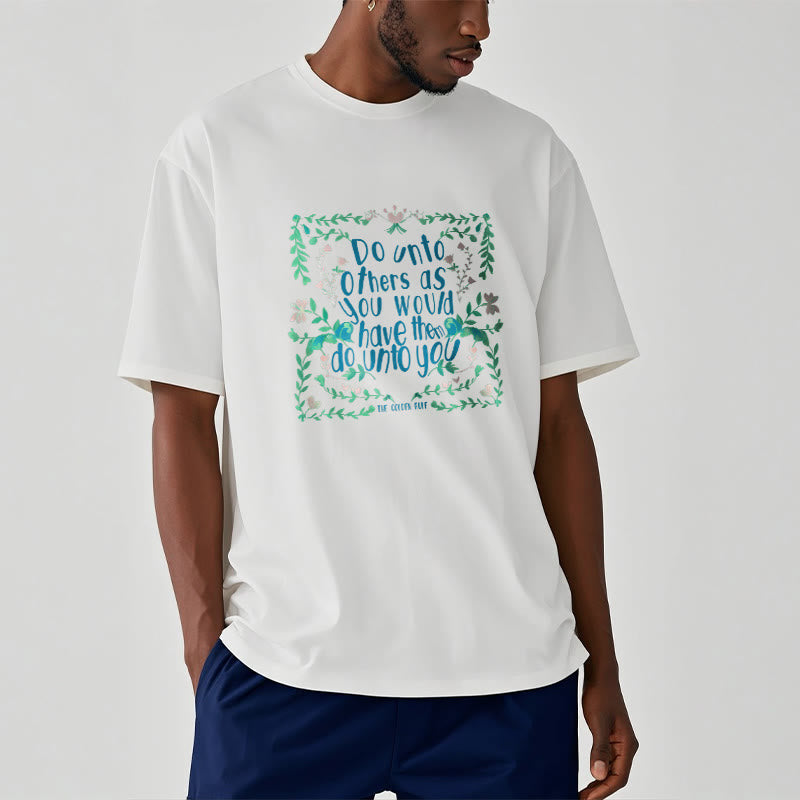 Tactile Cotton Golden Rule Graphic Meditation Tee