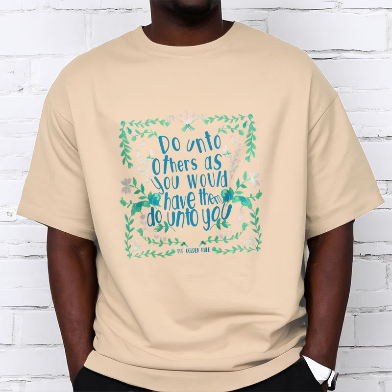 Tactile Cotton Golden Rule Graphic Meditation Tee