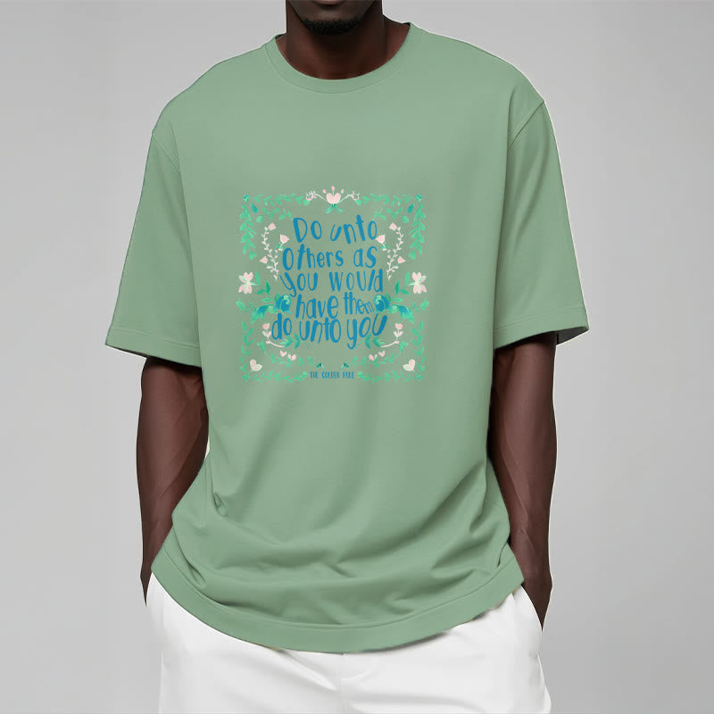 Tactile Cotton Golden Rule Graphic Meditation Tee