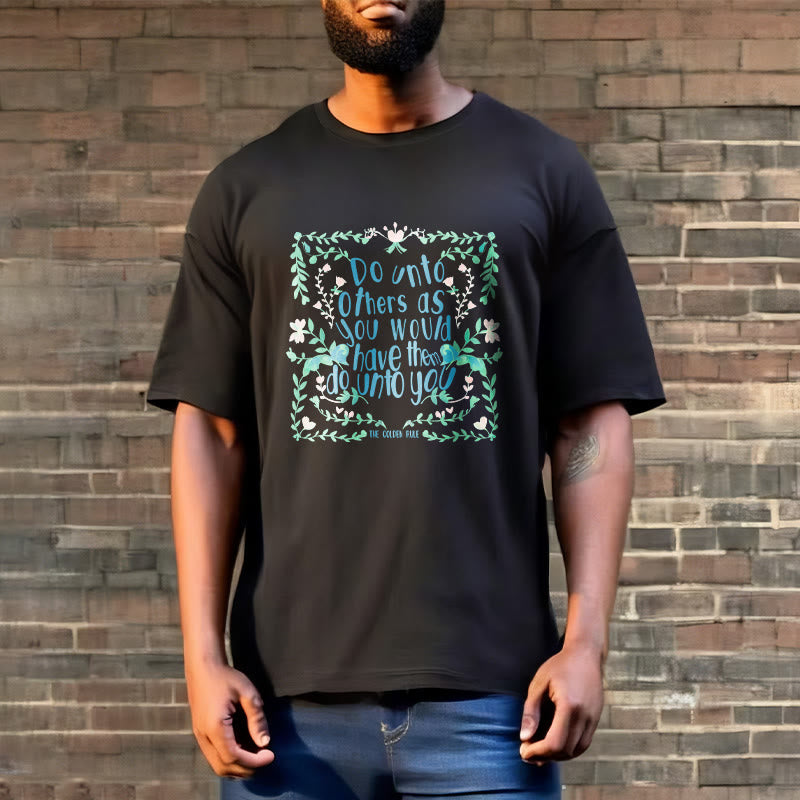Tactile Cotton Golden Rule Graphic Meditation Tee