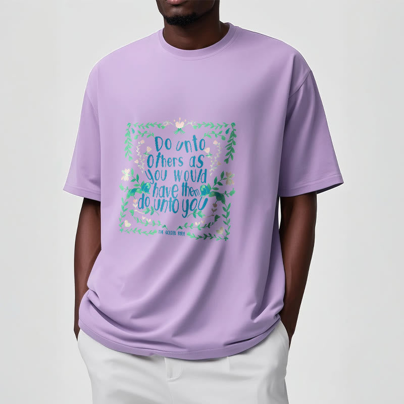 Tactile Cotton Golden Rule Graphic Meditation Tee