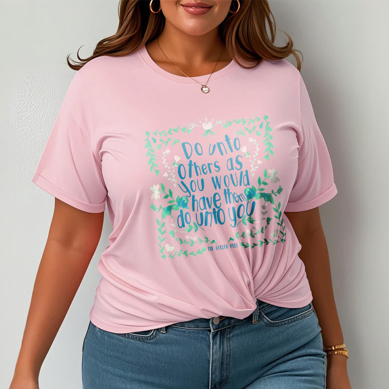 Tactile Cotton Golden Rule Graphic Meditation Tee