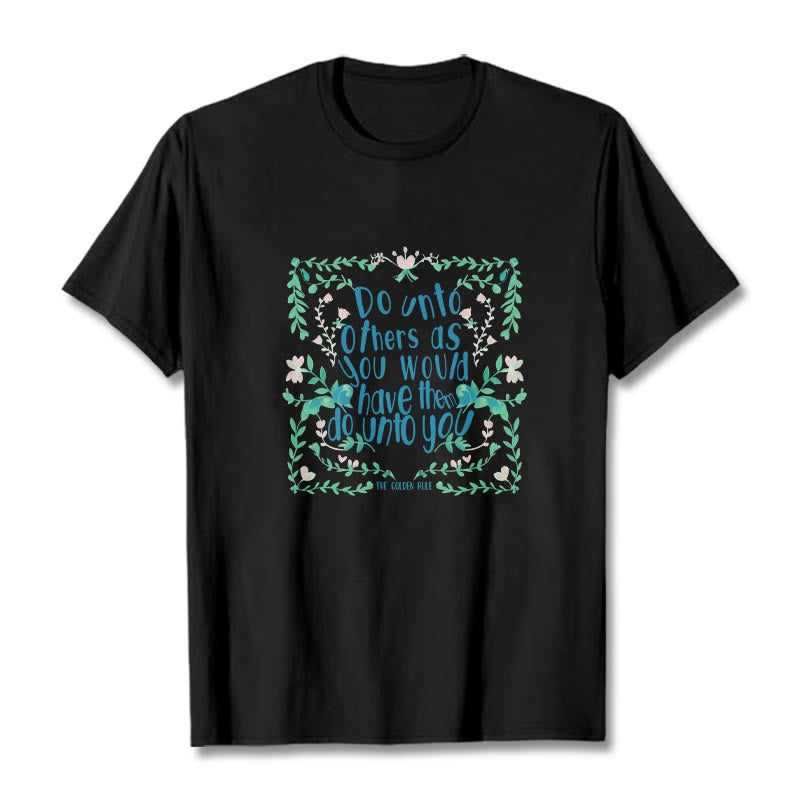 Tactile Cotton Golden Rule Graphic Meditation Tee