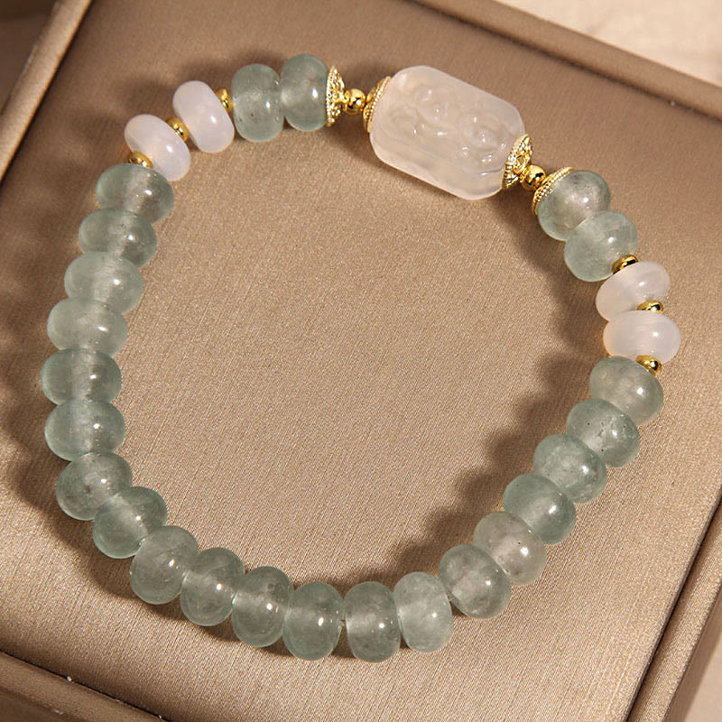 Aquamarine Jade Abacus Beads Serenity Bracelet