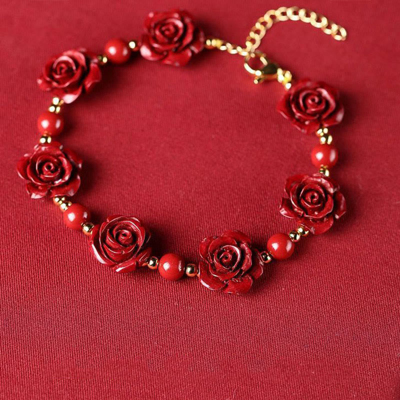 Cinnabar Rose Blessing Bracelet