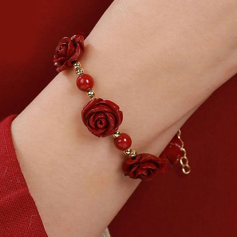 Cinnabar Rose Blessing Bracelet