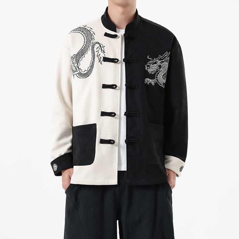Tactile Cotton Linen Stand Collar Meditation Jacket Shirt