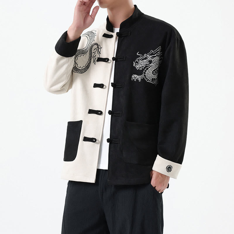 Tactile Cotton Linen Stand Collar Meditation Jacket Shirt