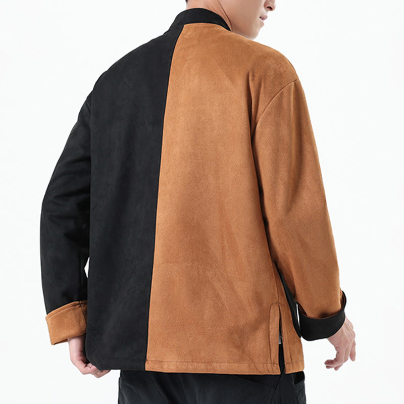 Tactile Cotton Linen Stand Collar Meditation Jacket Shirt