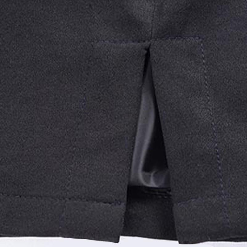 Dragon Embroidery Frog-button Polyester Men's Jacket Shirt Clothing With Pockets