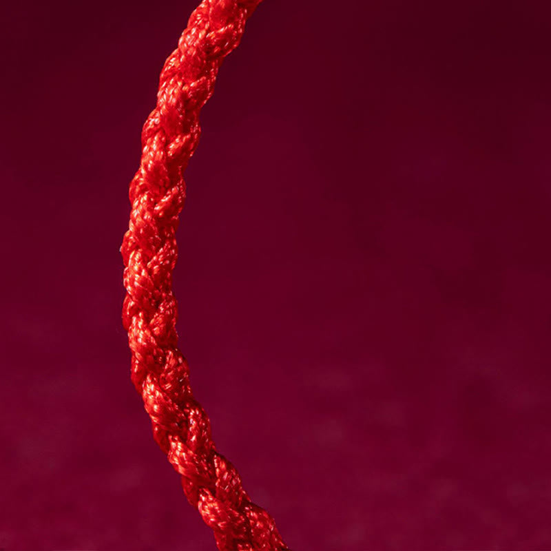 Natural Cinnabar PiXiu Calm Blessing Red String Belly Chain