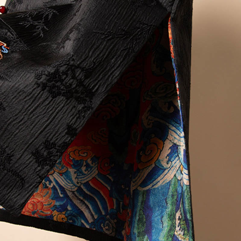 Vintage Embroidery Flower Cloud Pattern Vest