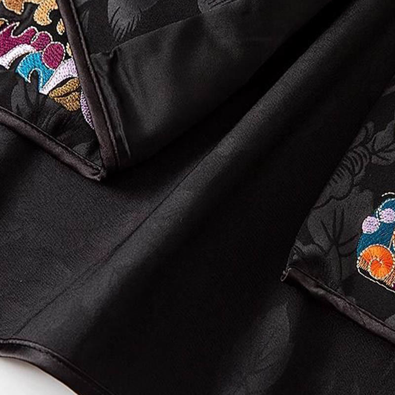 Vintage Embroidery Colorful Cloud Flower Pattern Vest