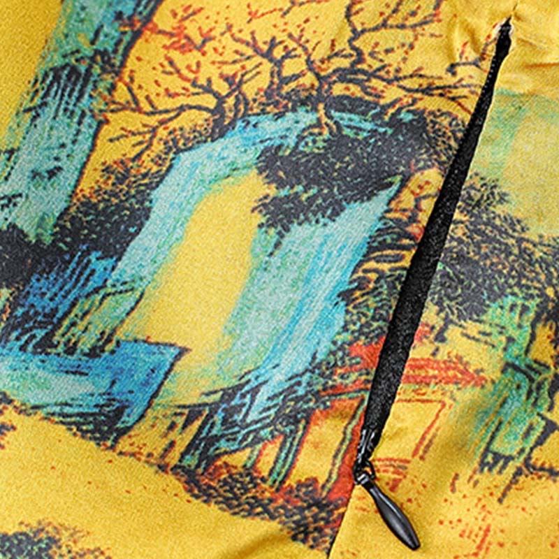 Vintage Embroidery Plum Blossom Pattern Double-Sided Wear Vest