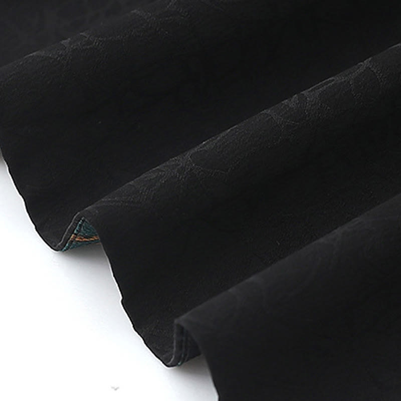 Vintage Embroidery Jacquard Weave Flower Pattern Vest