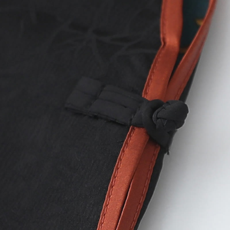 Vintage Embroidery Jacquard Weave Flower Pattern Vest