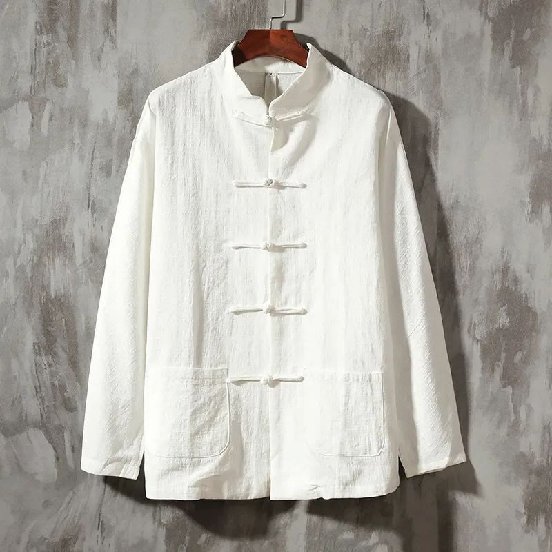 Stand Collar Tang Suit Casual Shirt