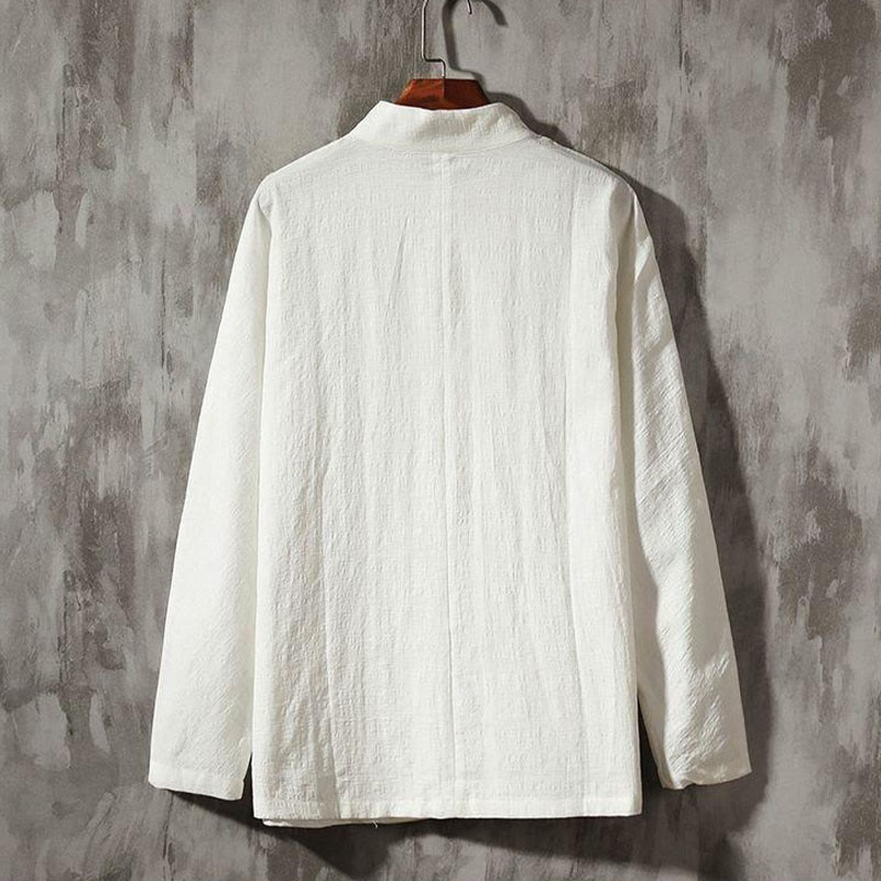 Stand Collar Tang Suit Casual Shirt