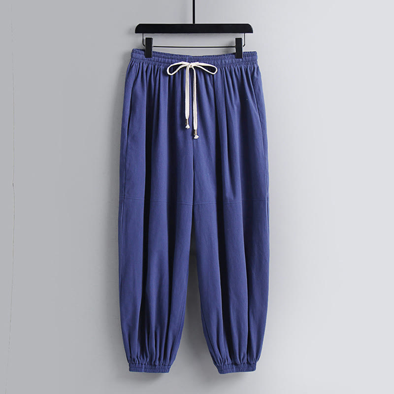 Cotton Cross-Collar Cropped Bloomers Mindful Movement Meditation Set